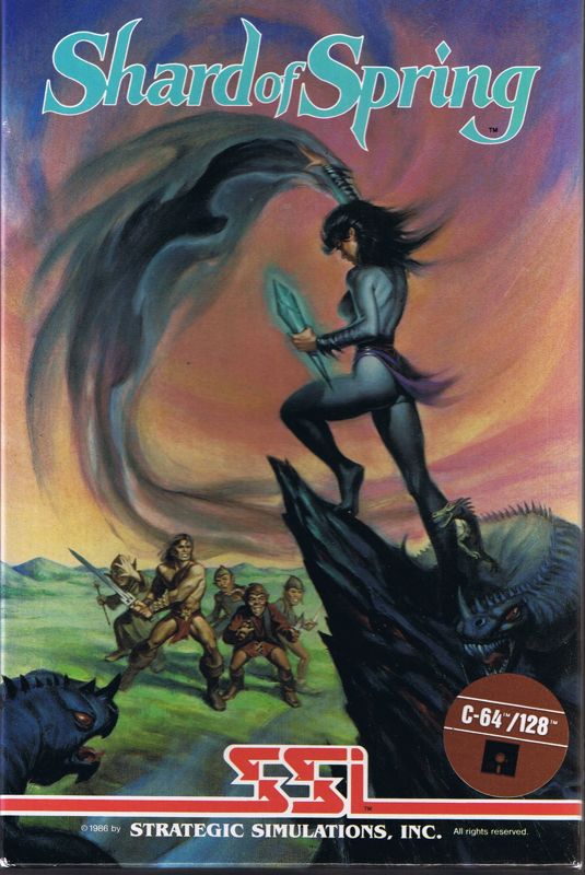 Shard of Spring box art for Commodore 64